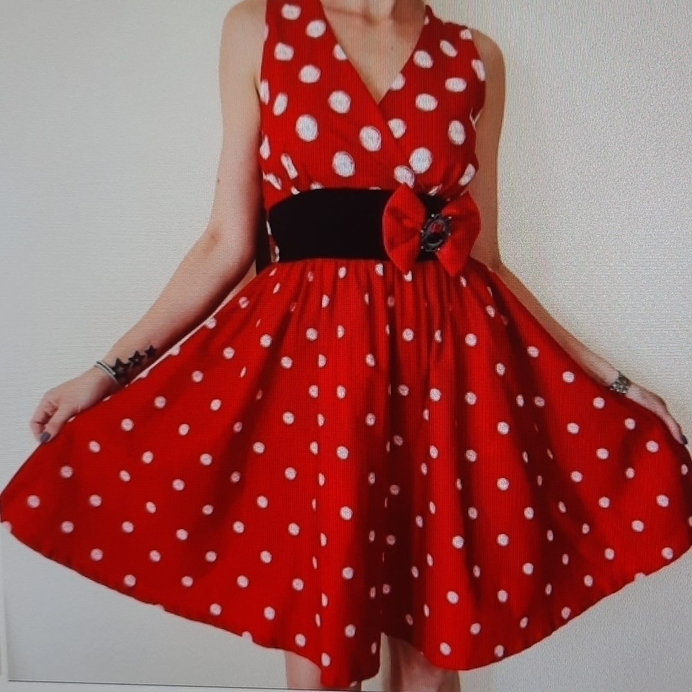 Disney Parks Authentic small Minnie Mouse Halloween Disneybound dress small - Picture 2 of 14